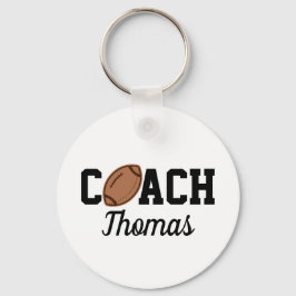 Football Coach Ball Design Typografie Name Schlüsselanhänger