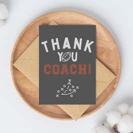 Football Coach End of Season Folded Dankeskarte