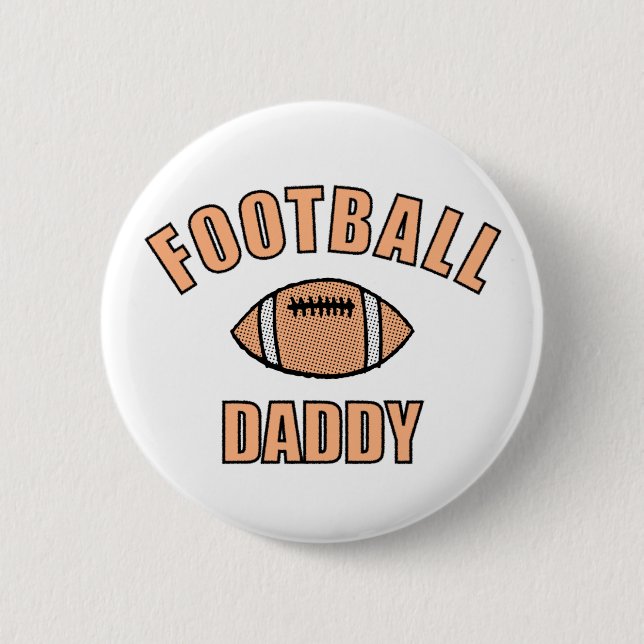 Football Daddy Zeichne und Text Button (Vorderseite)