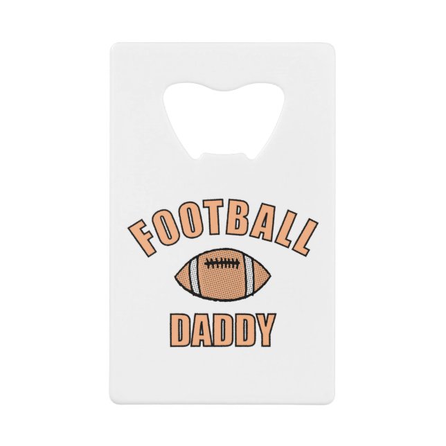 Football Daddy Zeichne und Text Geldbeutel Flaschenöffner (Vorderseite)