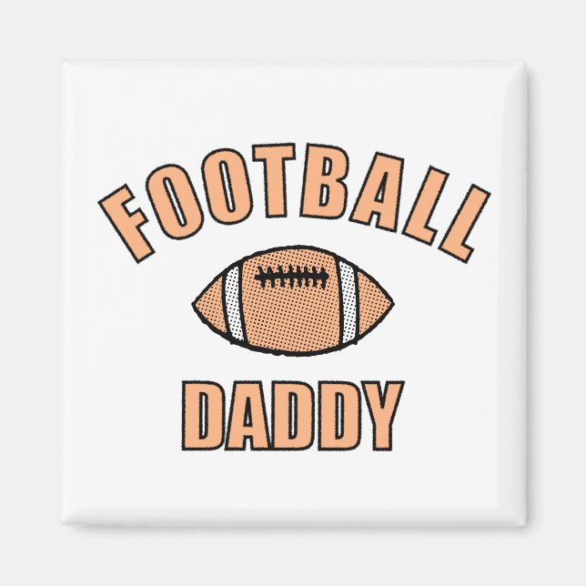 Football Daddy Zeichne und Text Magnet (Vorne)
