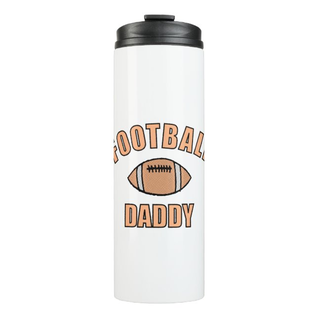 Football Daddy Zeichne und Text Thermosbecher (Vorderseite)