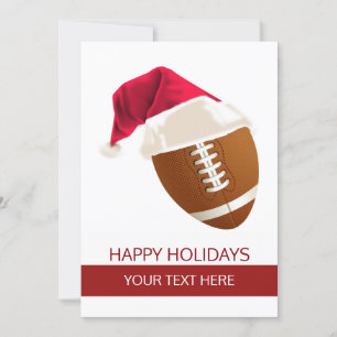 Football de Noël Ball Santa Hat Cartes de voeux