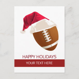 Football de Noël Ball Santa Hat cartes postales