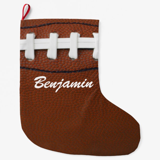 Football Design Grosser Weihnachtsmann Strumpf Großer Weihnachtsstrumpf (Vorderseite)