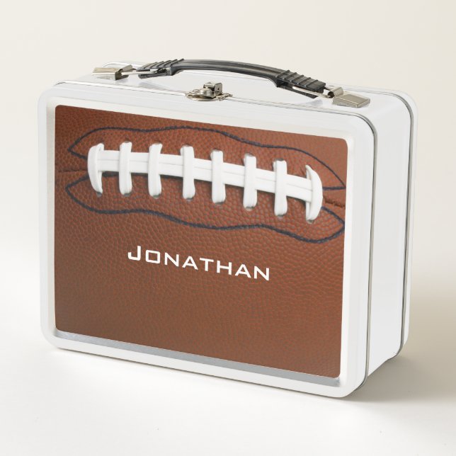 Football Design Metal Lunchbox (Devant)