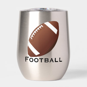 Football Design Vin Thermique Tumbler