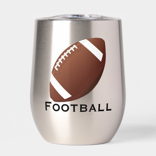 Football Design Vin Thermique Tumbler (Avant)