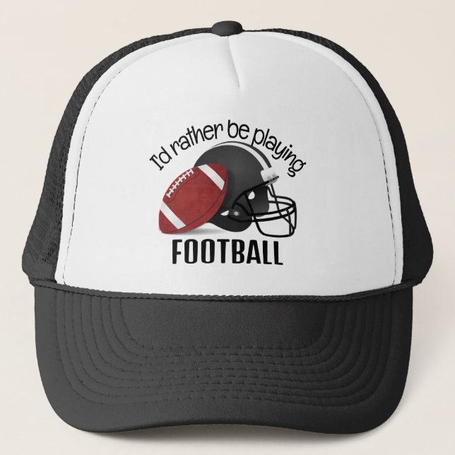 Football-Designhut Truckerkappe (Vorderseite)