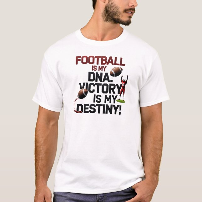 Football DNA und Siegesdesign T-Shirt (Vorderseite)