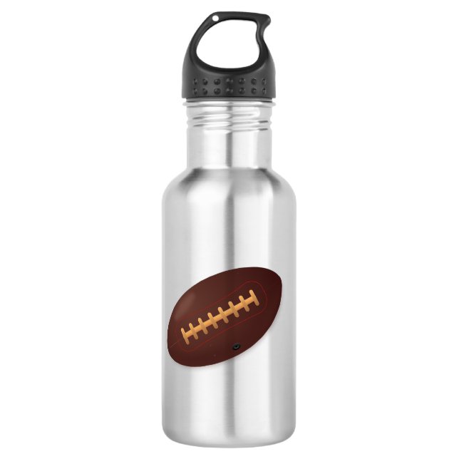 Football Edelstahlflasche (Vorderseite)