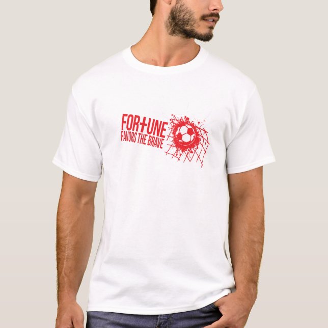 Football England tapfere Rot-Sport-Slogan T - Shir T-Shirt (Vorderseite)