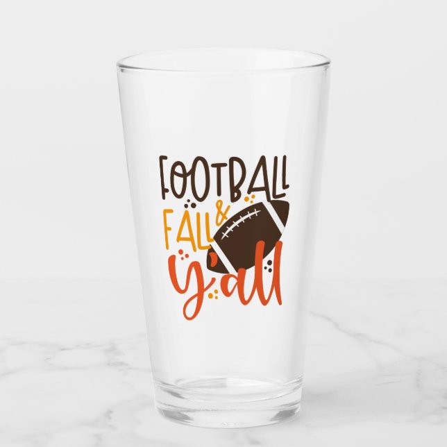 Football Fall & Y'all Glas (Vorderseite)