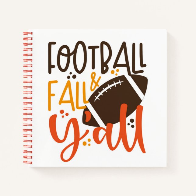 Football Fall & Y'all Notizbuch (Vorderseite)