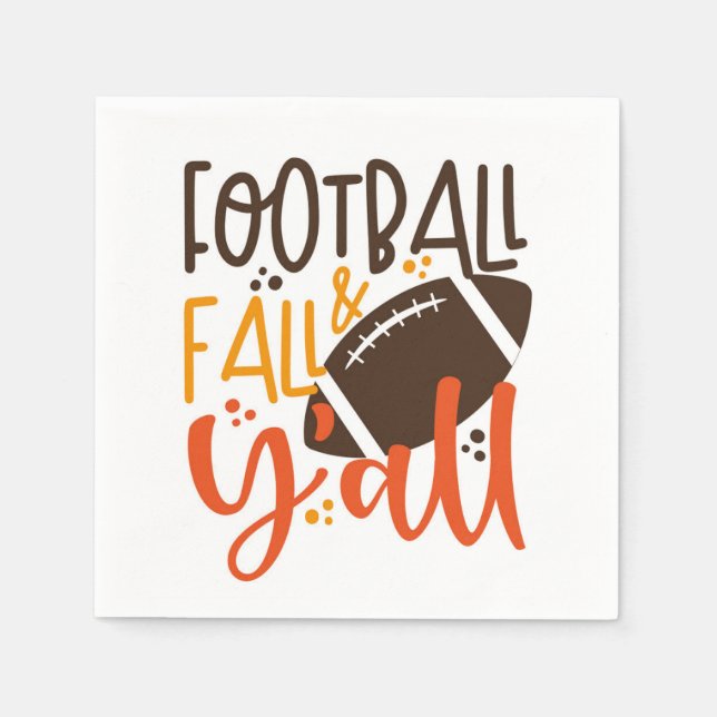 Football Fall & Y'all Serviette (Vorderseite)