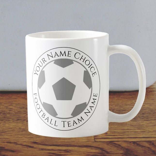 Football Fan Name & Football Club Kaffeetasse (Von Creator hochgeladen)