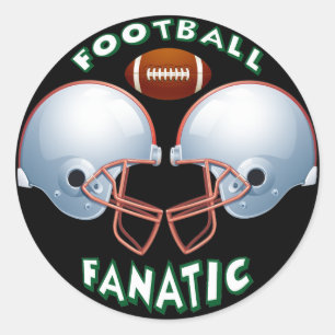 FOOTBALL FANATIC RUNDER AUFKLEBER