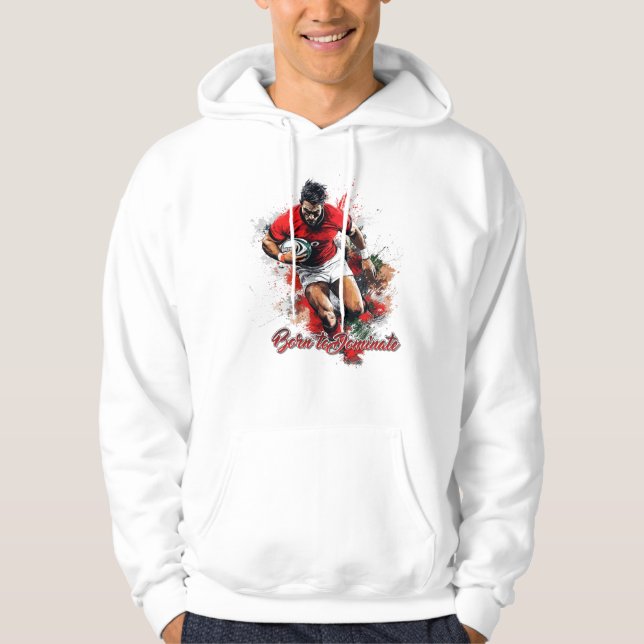 Football Fans Graphic and Text Hoodie (Vorderseite)