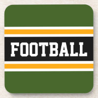 FOOTBALL Fett Athletic Green Yellow Black Streifen