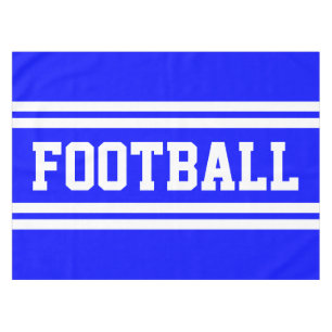 FOOTBALL Fett Hellblau Weiße Racing Streifen Tischdecke