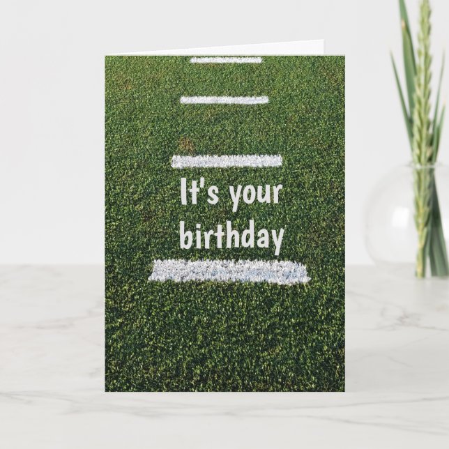 Football Field Closeuse Carte Anniversaire (Devant)