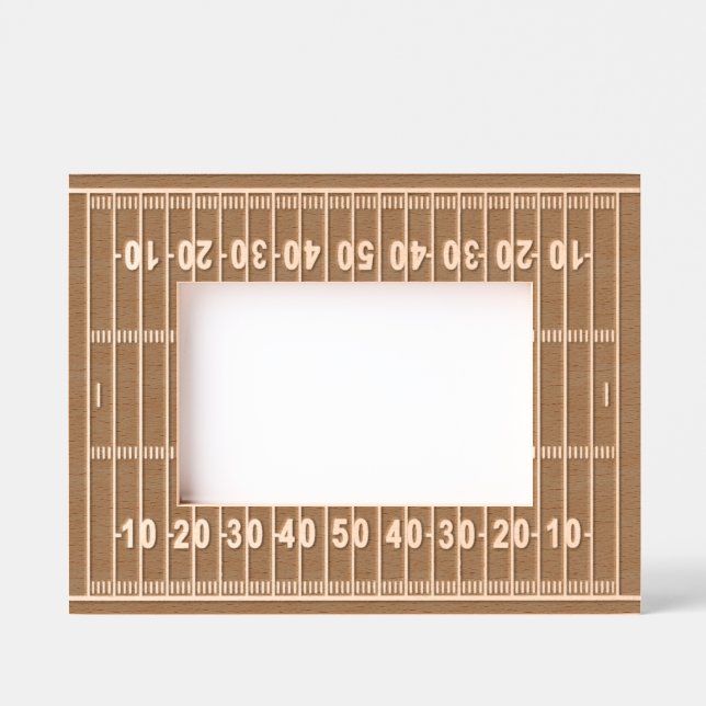 Football Field Design Etted Picture Frame Geätzte Rahmen (Vorderseite)