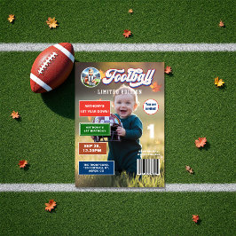Football First Year Down Magazine Coverage Geburts Einladung