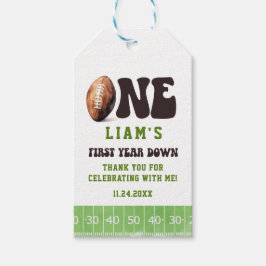 Football First Year Down Thank You Favors Geschenkanhänger