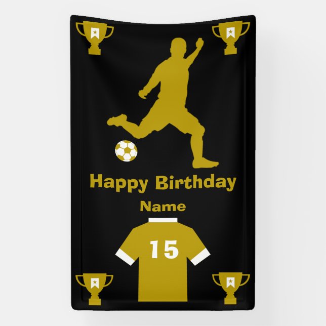 Football Football Anniversaire bannière (Verticale)