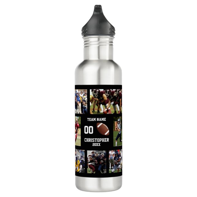 Football Foto Collage Edelstahlflasche (Rechts)