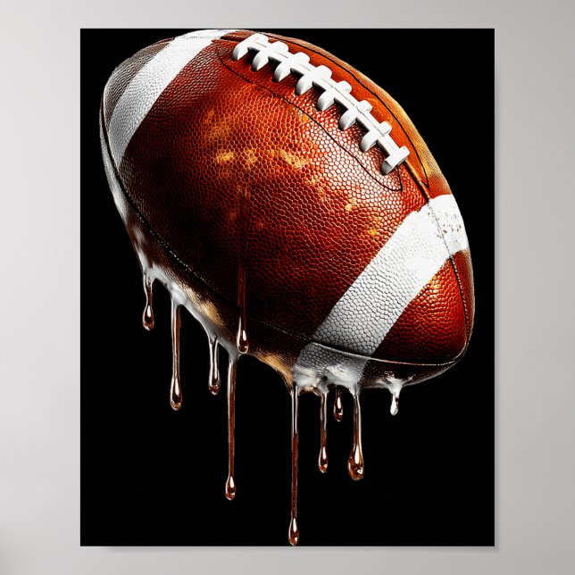 Football Game Day Drip Graphic  Poster (Vorne)