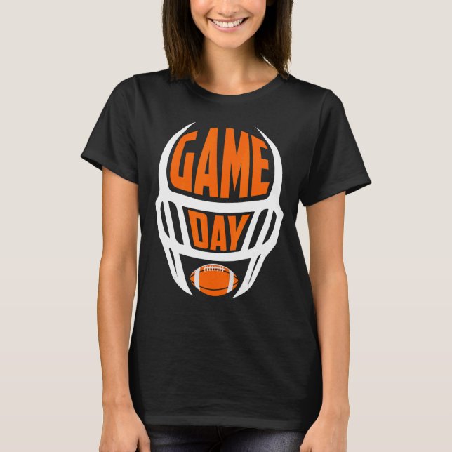 football game day helmet essentials lineman vibes T-Shirt (Vorderseite)