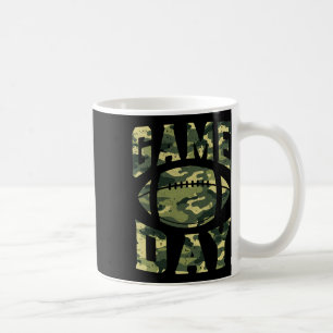Football Gameday Game Day Tarnmuster Flagge Patrio Kaffeetasse
