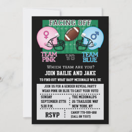 Football Gender Reveal Party Babydusche Einladung