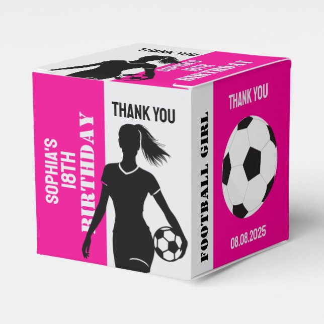 Football Girl, Football Player Geschenk, Geburtsta Geschenkschachtel (Vorderseite)