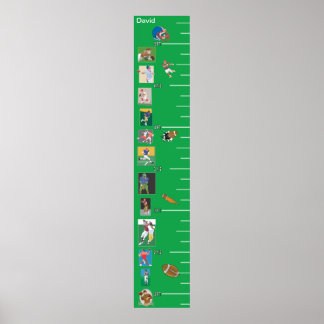 Football Growth Chart Poster