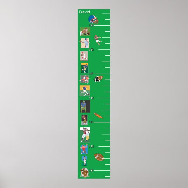 Football Growth Chart Poster (Vorne)