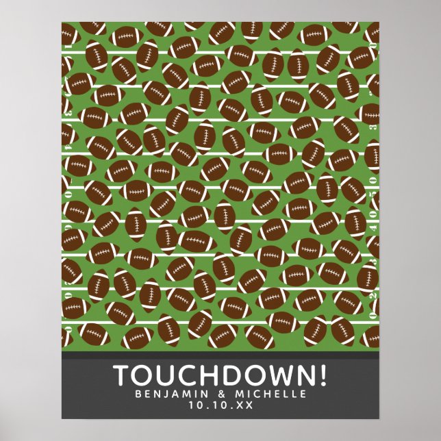 Football Guest Book Poster - 100 Plätze (Vorne)