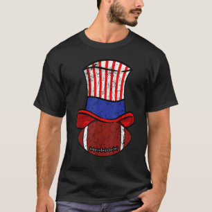 Football Hat 4. Juli USA Sport American Flag T-Shirt