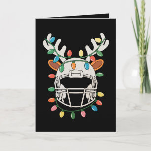 Football-Helm Weihnachtsbeleuchtung Rentiere Weihn Karte
