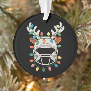 Football-Helm Weihnachtsbeleuchtung Rentiere Weihn Ornament
