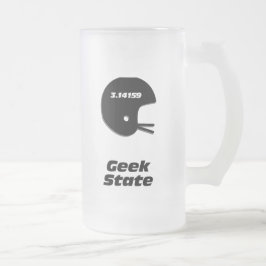 Football Helmet Geek Staat Mattglas Bierglas