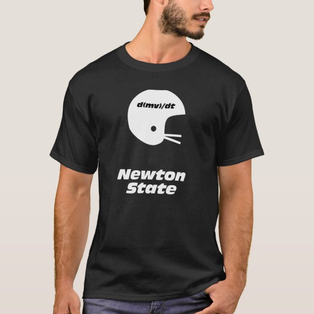 Football Helmet Newton Staat T-Shirt (Vorderseite)