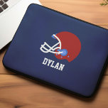 Football Helmet Personalisiert Boys Laptopschutzhülle<br><div class="desc">Football Helmet Personalisiert Sport Thema Design.</div>