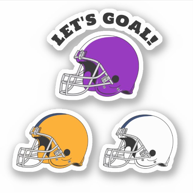 Football Helmets Sports Aufkleber (Vorderseite)