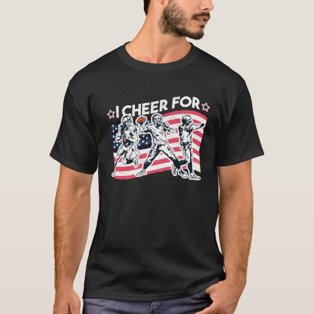 Football I cheer for the quarterback For quarterba T-Shirt (Vorderseite)
