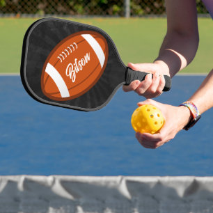 Football Illustration Cool Grunge Personalisiert Pickleball Schläger