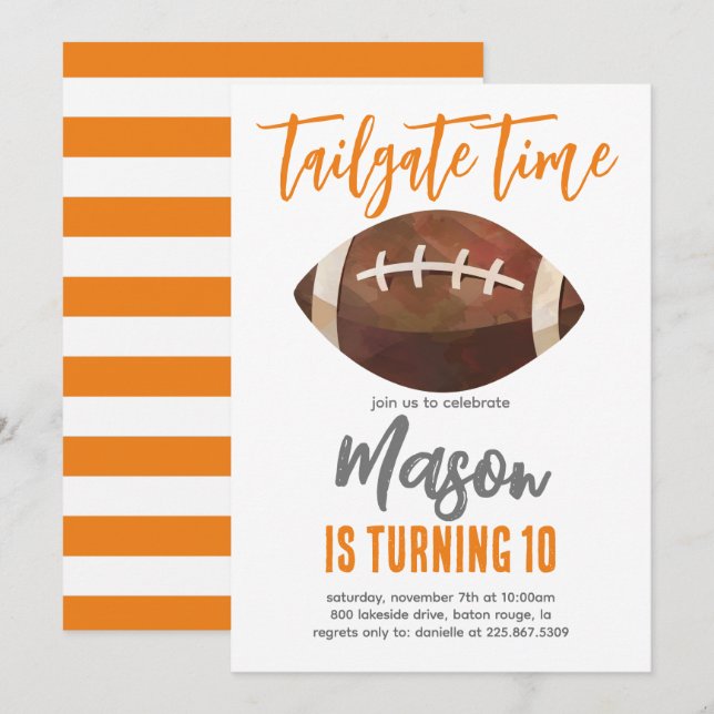 Football Invitation (Devant / Derrière)