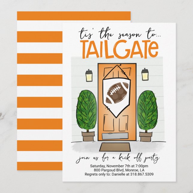 Football Invitation Changer DE COULEURS Ajouter VO (Devant / Derrière)