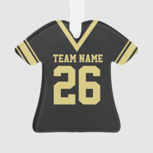 Football Jersey Black Gold Uniforme